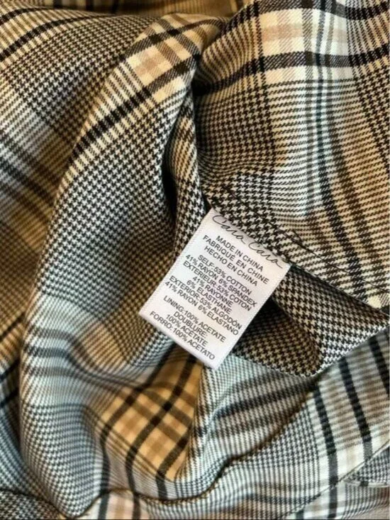 BEST Cara Cara Calypso Midi Dress Sz6 Raymond Plaid Party Wedding Event Classic - Picture 9 of 10